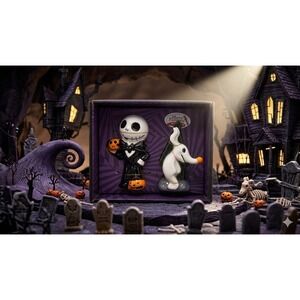 Disney Nightmare Before Christmas Jack & Zero Salt Pepper‎ Shakers Hand Painted